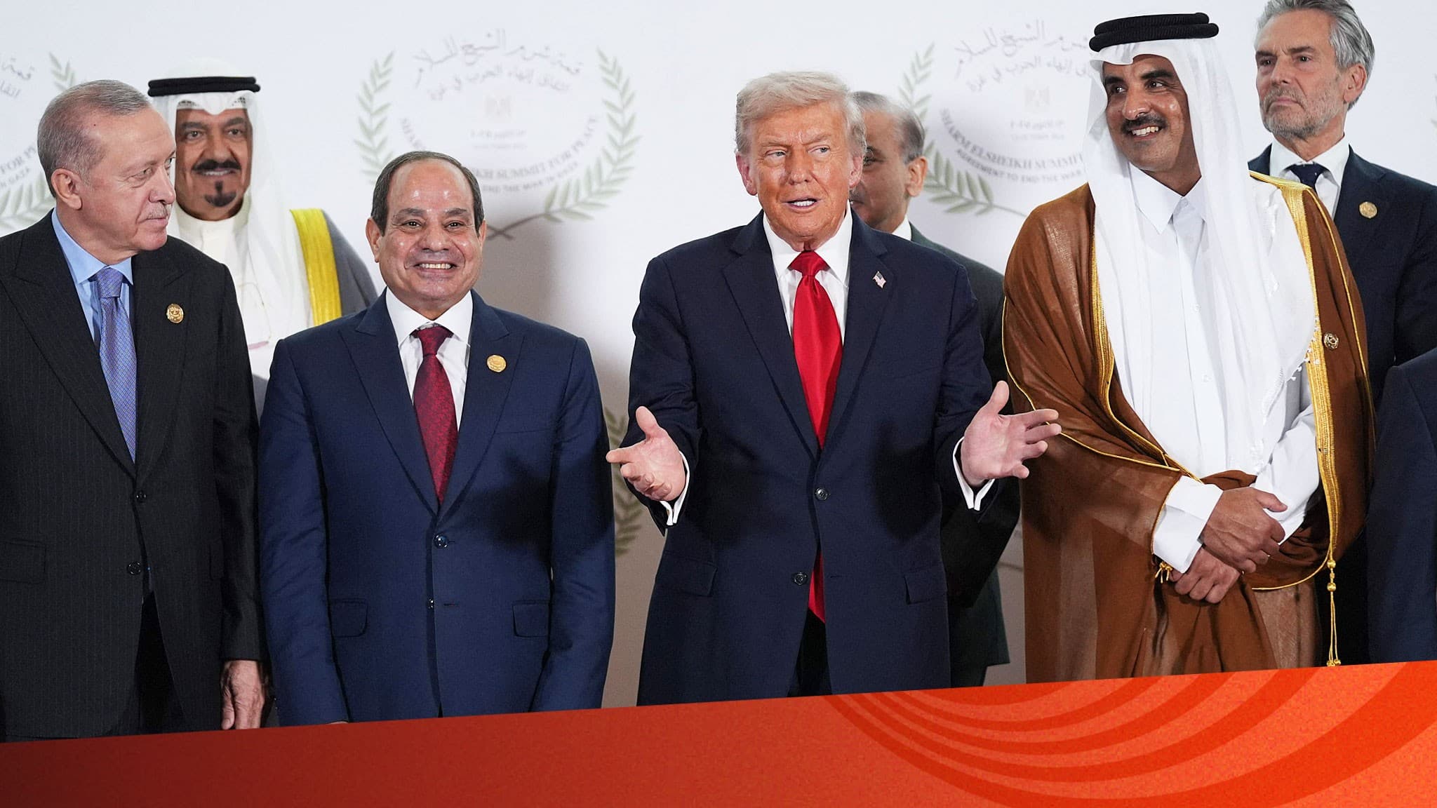Tayyip Erdogan, Egyptian, Abdel Fattah al-Sisi, Donald Trump, Cheikh Tamim ben Hamad al-Thani.
