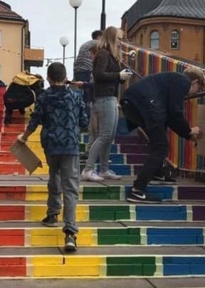 Regnbågstrappan i Falun