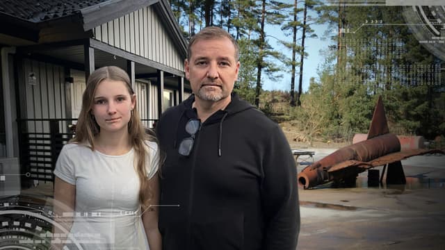 Nahla och Herman Afzelius i Kallinge. De har båda höga halter av PFAS i sitt blod.