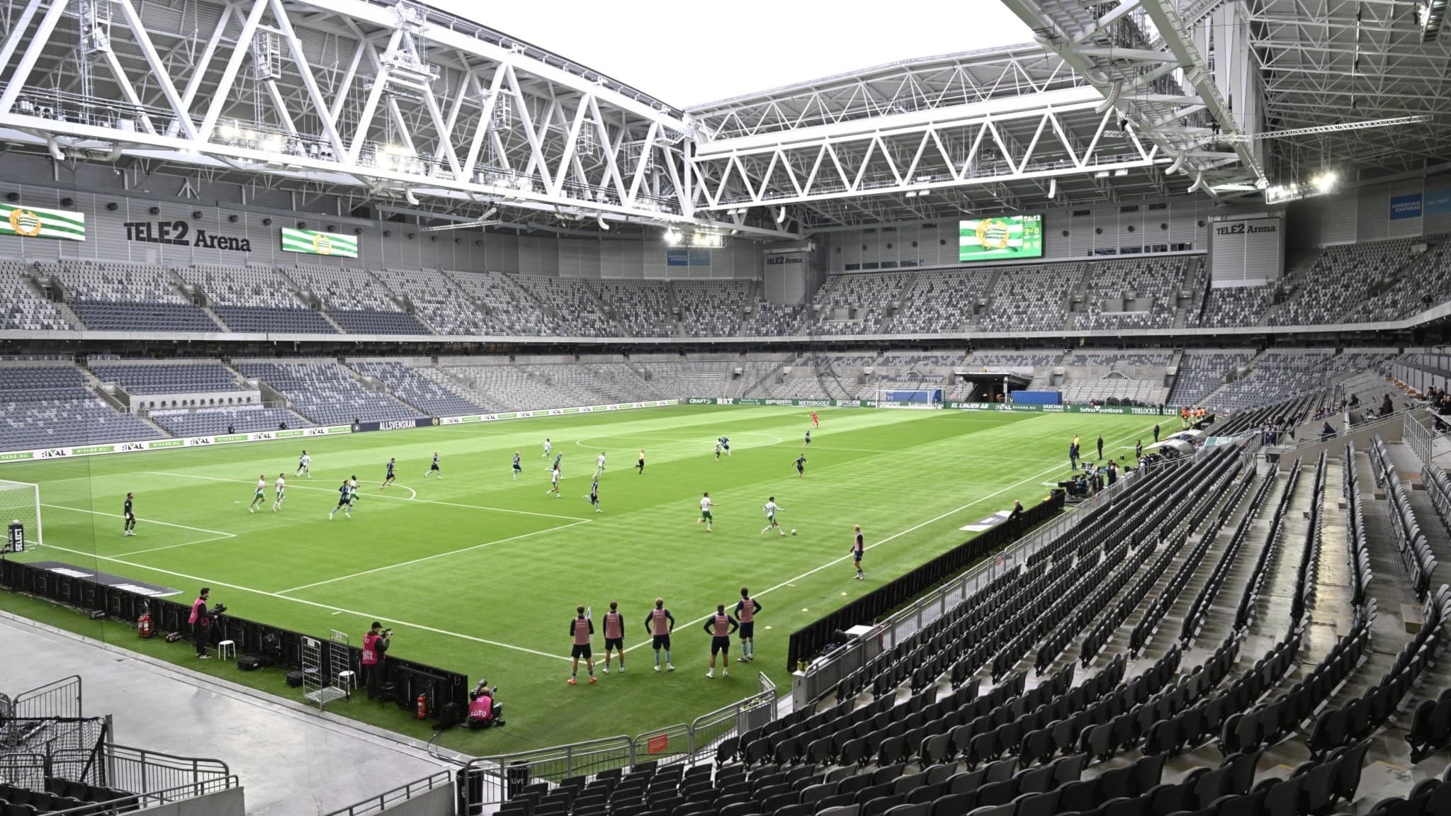 Hammarby–Djurgården fick spelas klart utan publik.