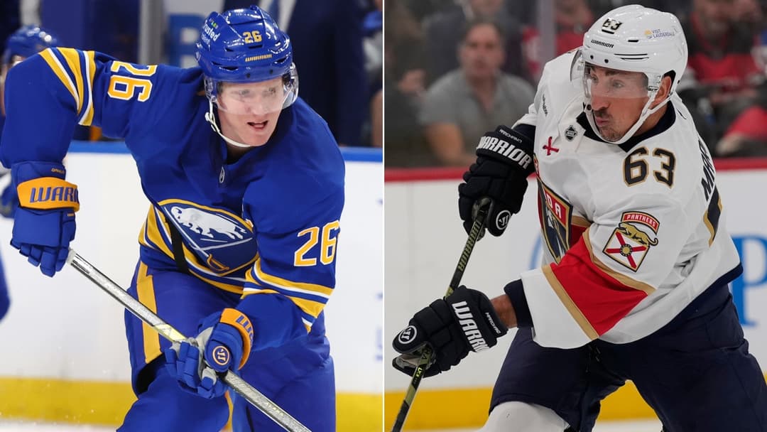 Rasmus Dahlin och Brad Marchand