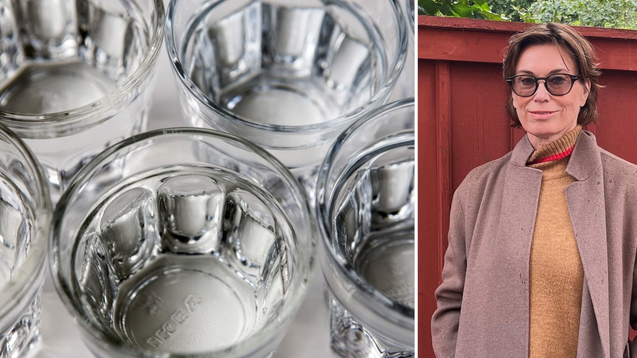 Mischa Billing och vattenglas.