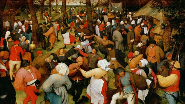 "Bröllopsdansen" av Pieter Bruegel den äldre. Målningen är mer sentida än vokaldansen. 