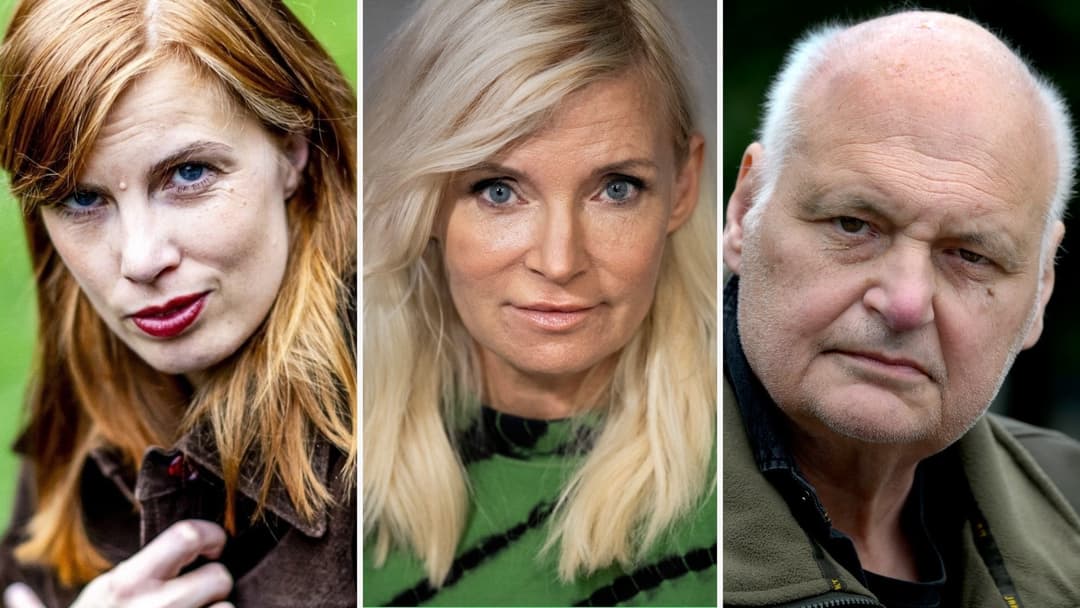 Till vänster: Lydia Sandgren. Mitten: Bea Uusma. Till höger: Göran Greider.