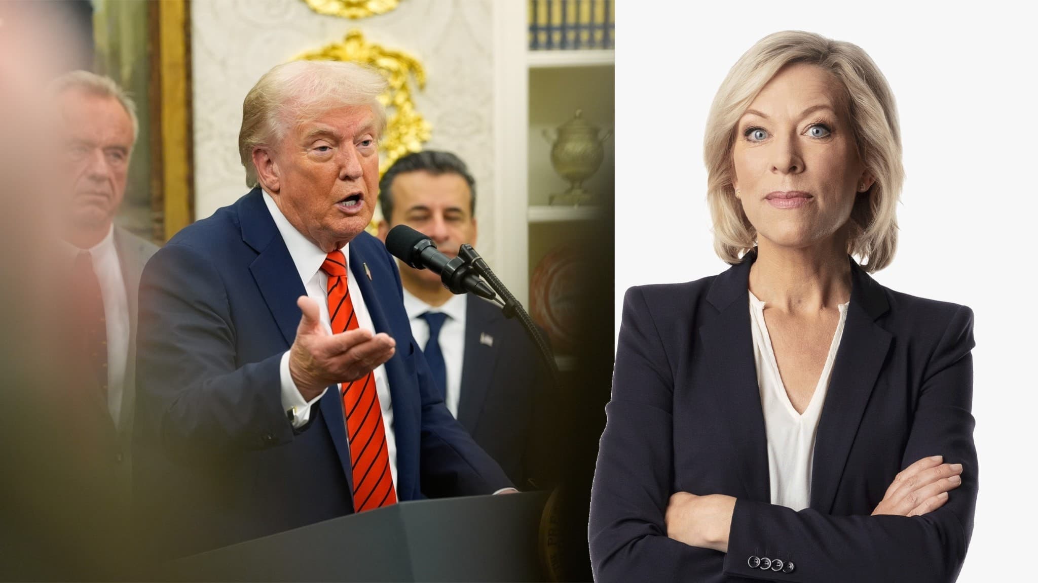 Till vänster: Trump. Till höger: Ginna Lindberg.