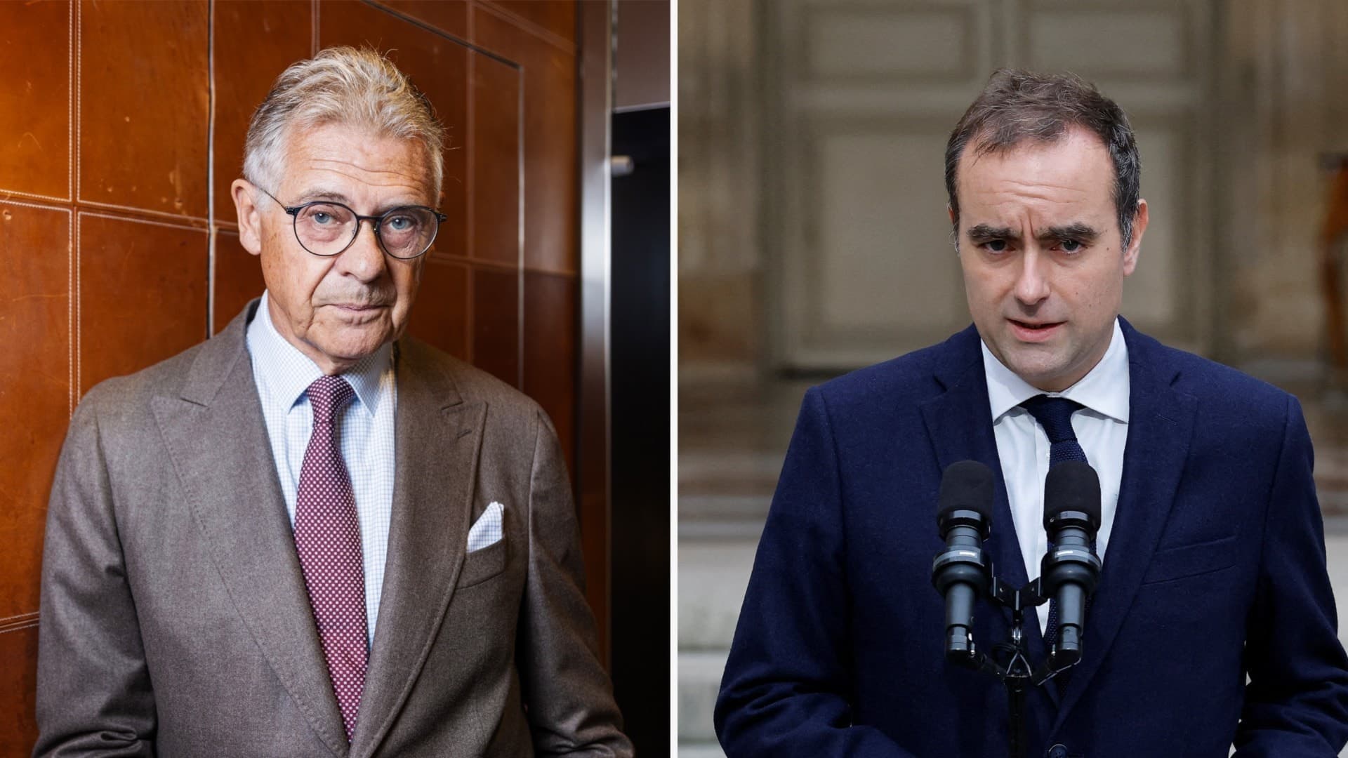 Splitbild på Klas Eklund och Sebastien Lecornu.