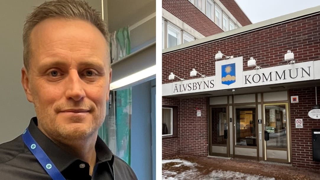 Älvsbyns kommunalråd, Johan Dahlqvist och kommunhuset.