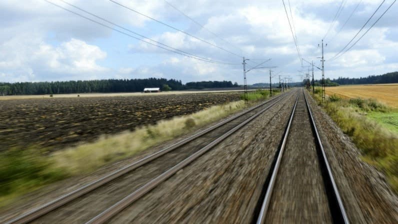 Arbetet med ett dubbelspår vid Gamla Uppsala påbörjades i dag. Foto: Henrik Montgomery/Scanpix.