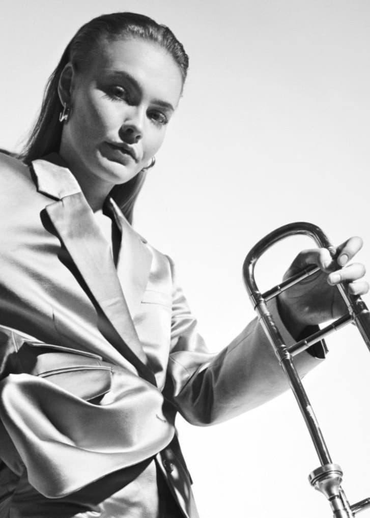 Tilde Schweitzer med sin trombon