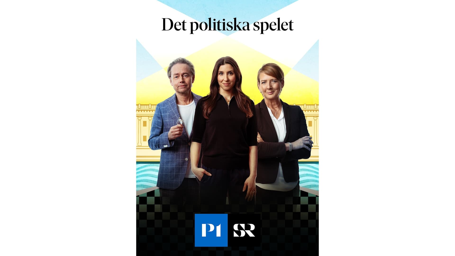 Det politiska spelet. Från vänster: Fredrik Furtenbach, Parisa Höglund och Helena Gissén.