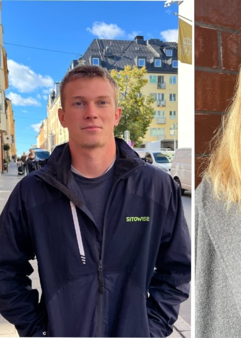 18-åriga Tintin och 32-åriga Evelina i ett collage.