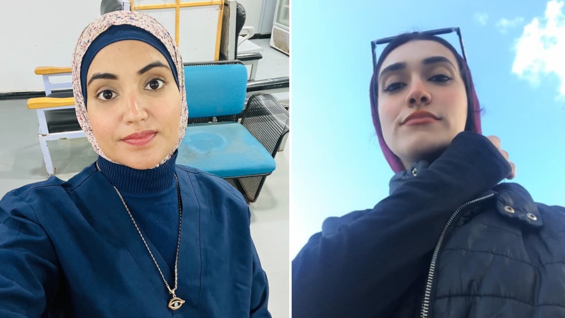 Alaa Alghoul (till vänster) och Rama Hussain (till höger)